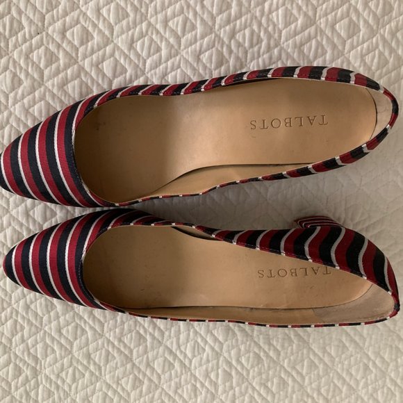 Talbots Kelsey Striped Block Heel - Picture 3 of 3
